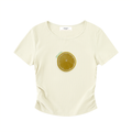 Graphic Lemon Crop Top