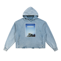 The Belizian Sky Frayed-Hem Hoodie