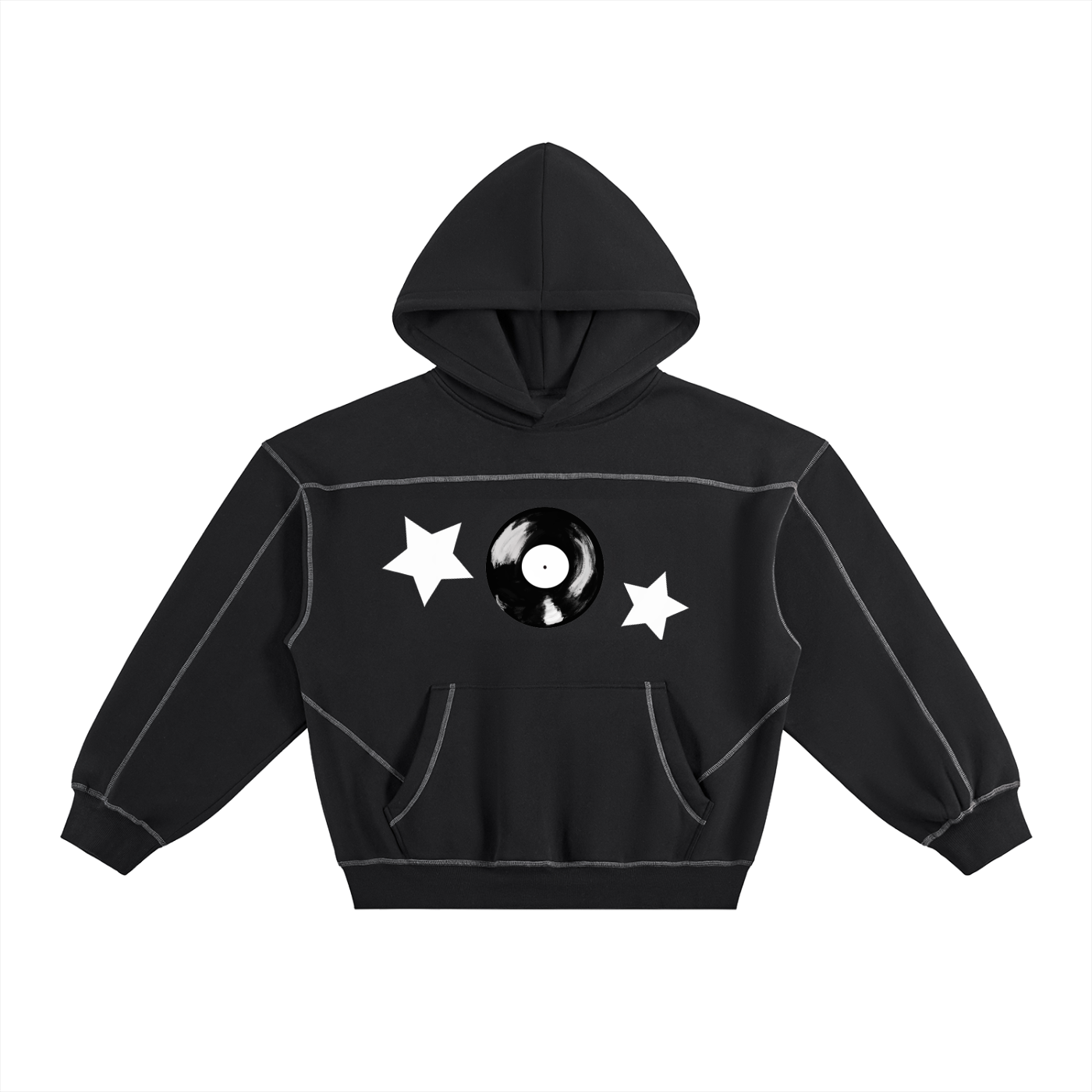 Graphic Record Boxy Fleece Hoodie