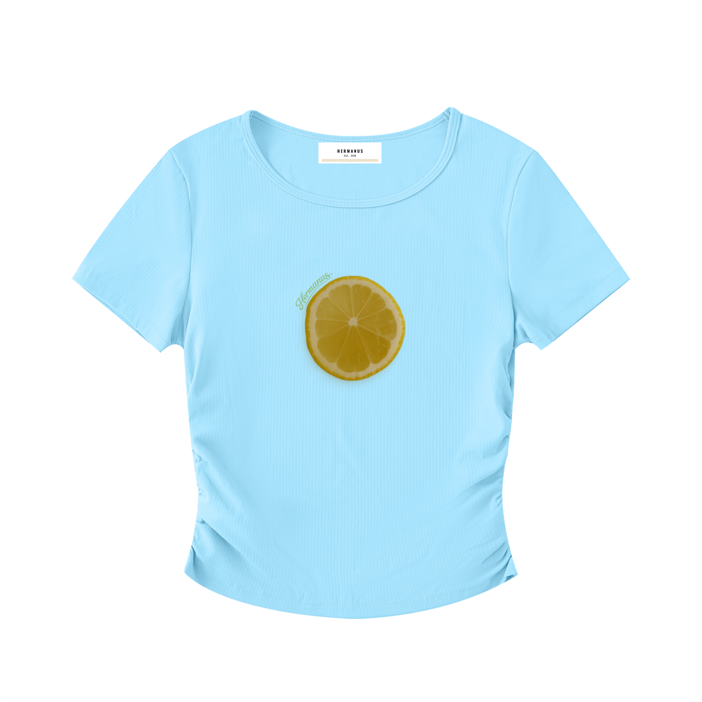 Graphic Lemon Crop Top