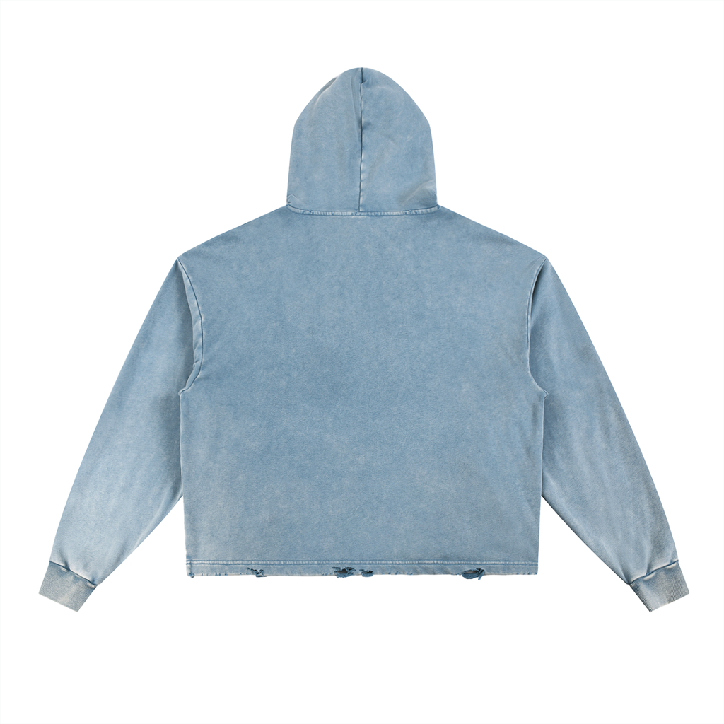 The Belizian Sky Frayed-Hem Hoodie