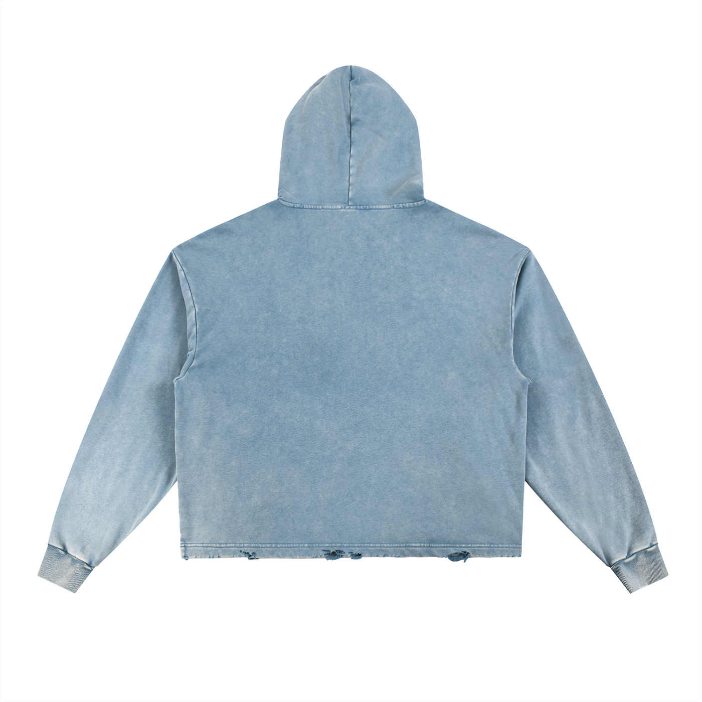 The Belizian Sky Frayed-Hem Hoodie