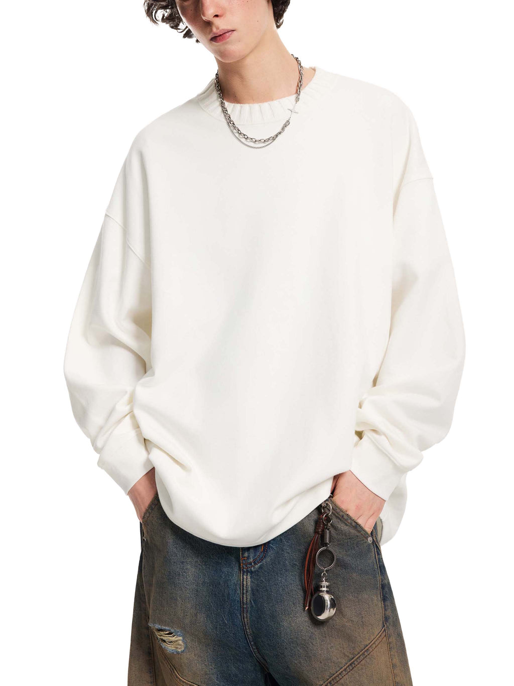 Saint Tropez Knitted Oversize Sweatshirt