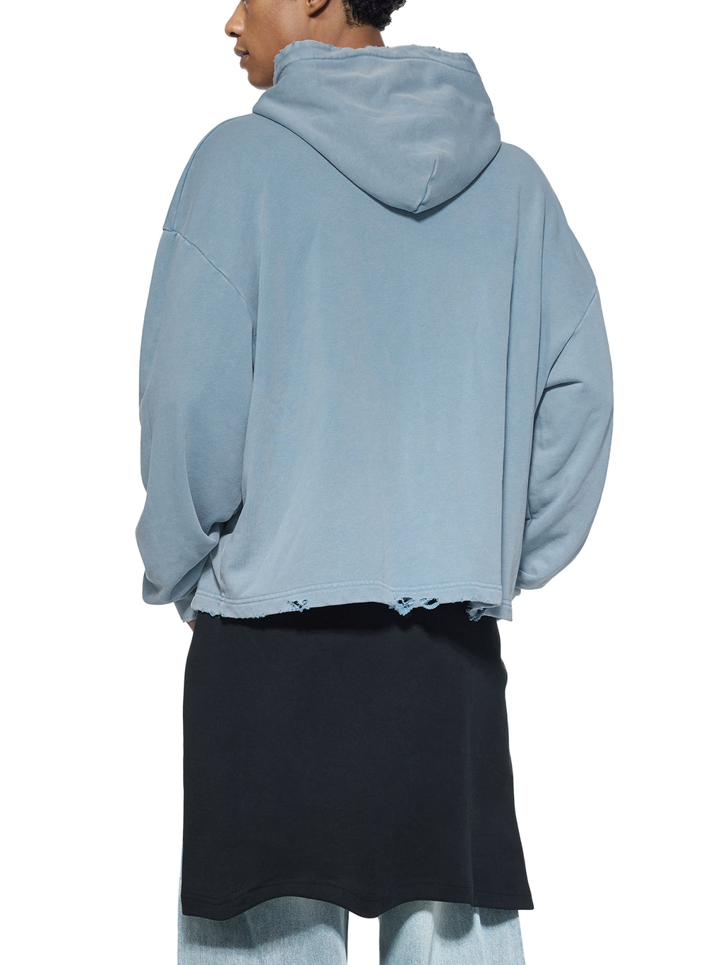 The Belizian Sky Frayed-Hem Hoodie